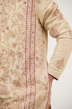 Resham Zari Embroidery Kurta Set