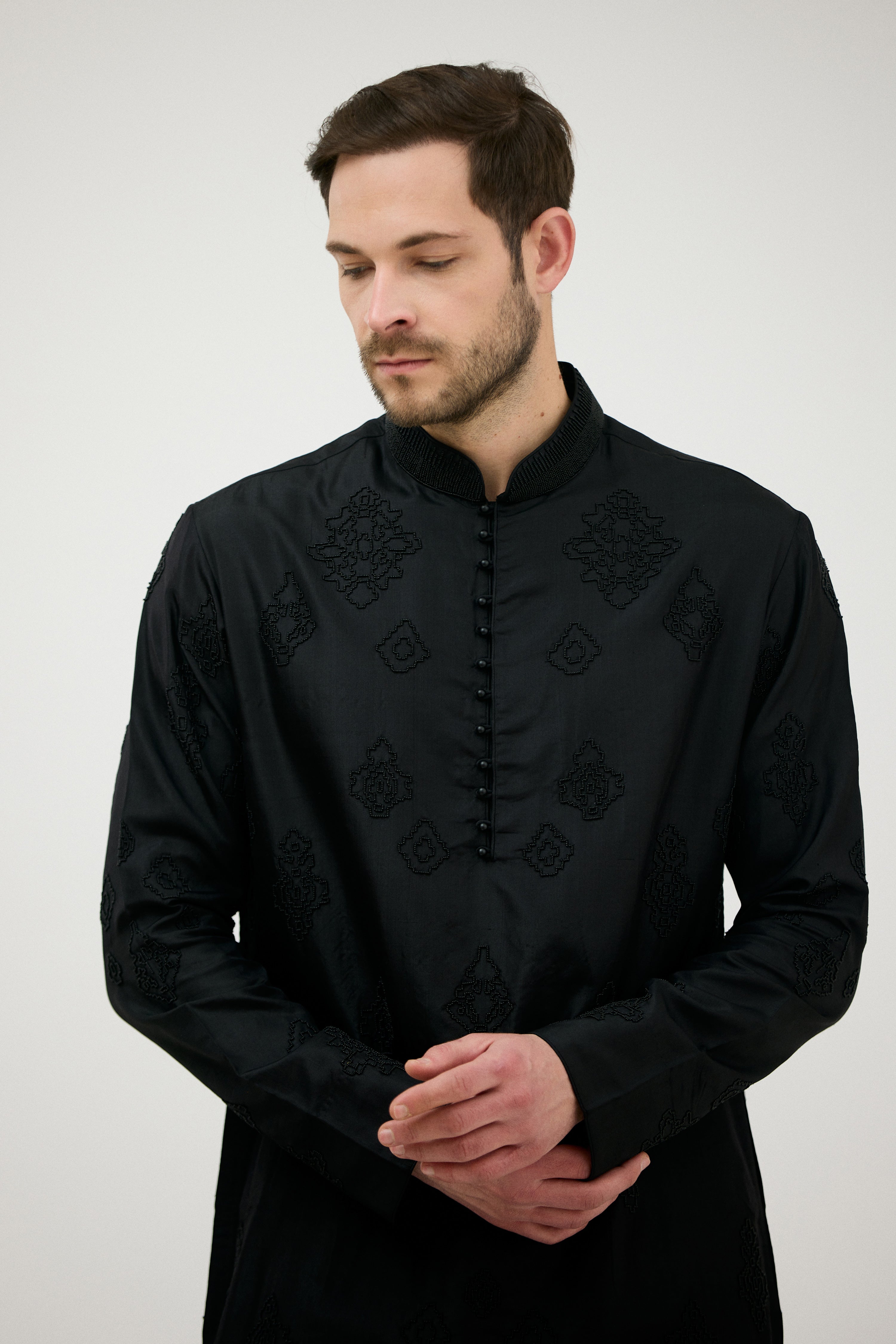 Shahi Beads Structure Kurta Set