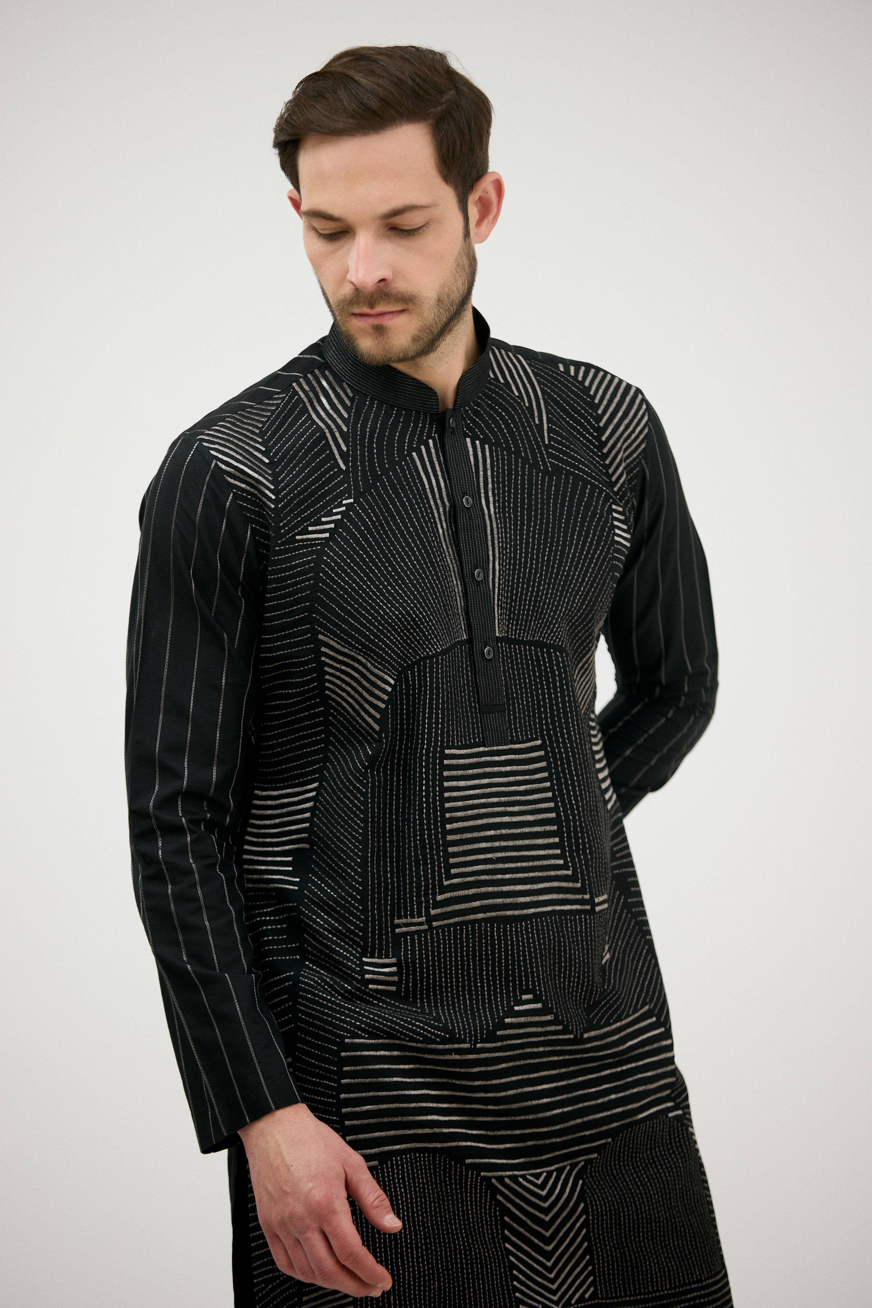 Royal Noor Silver Zari Kurta Set
