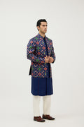 Patola Royale Design Double Ikkat Front-Open Bandhgala
