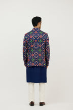 Patola Royale Design Double Ikkat Front-Open Bandhgala