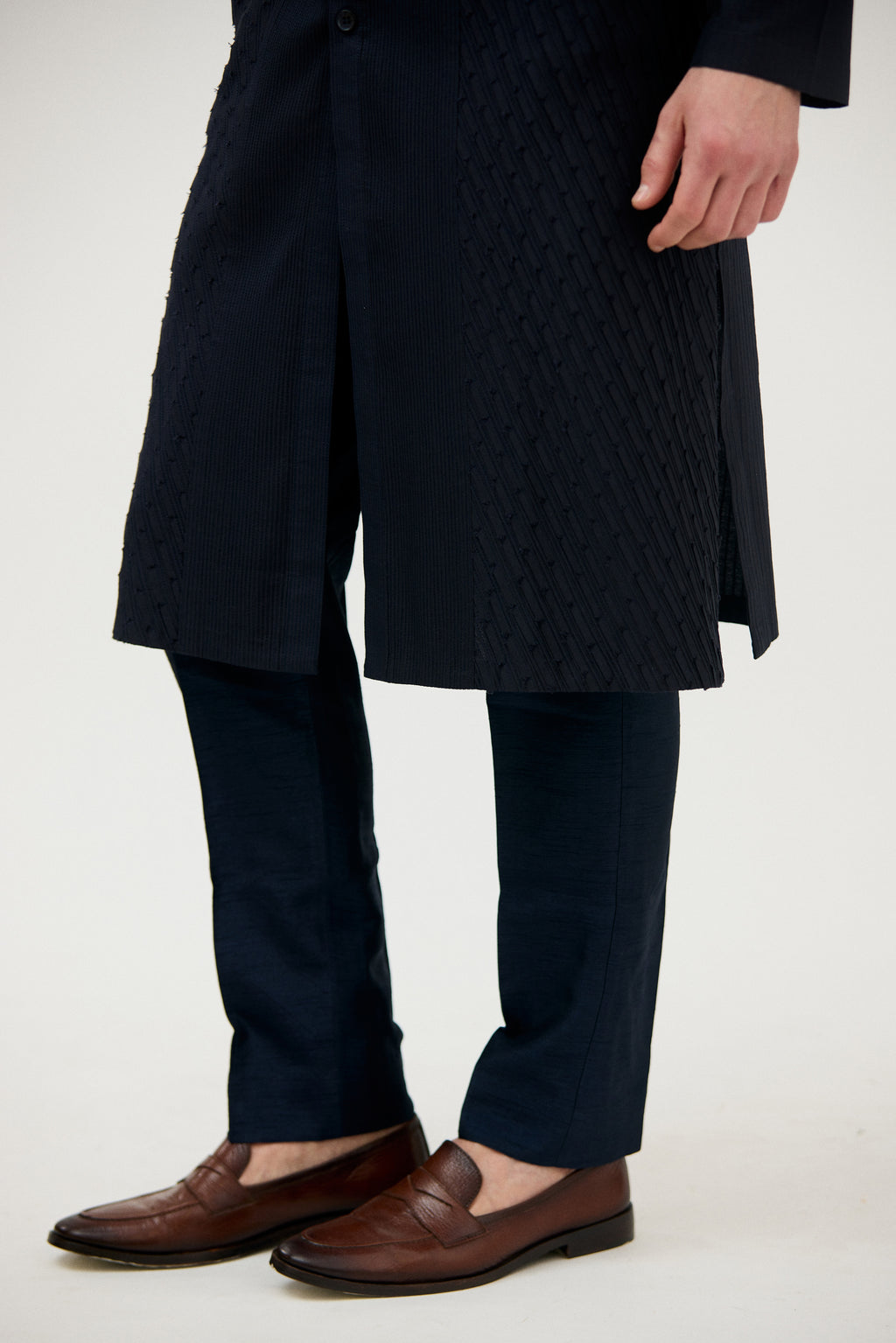 Parampara Pintuck Front-Open Kurta Set