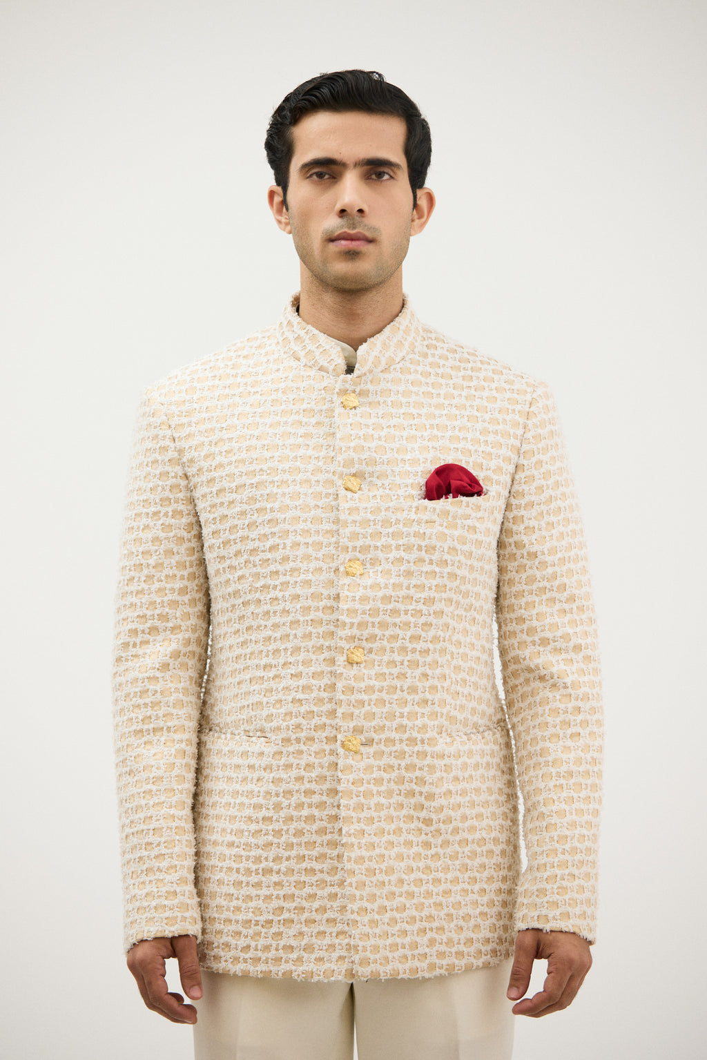Shahi Square Lurex Silk Bandhgala