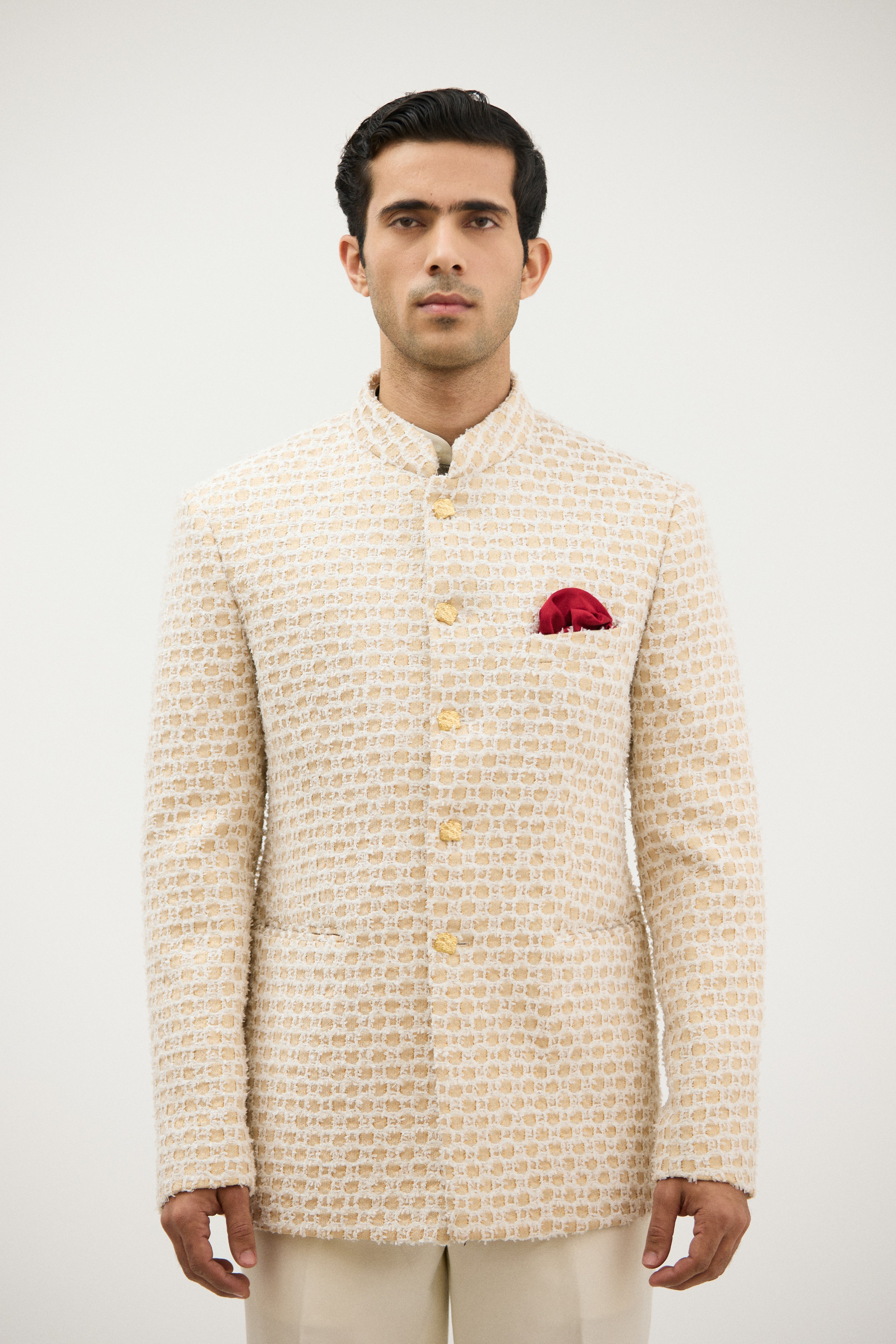Shahi Square Lurex Silk Bandhgala