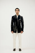 Sheeshmahal Beaded Velvet Bandhgala