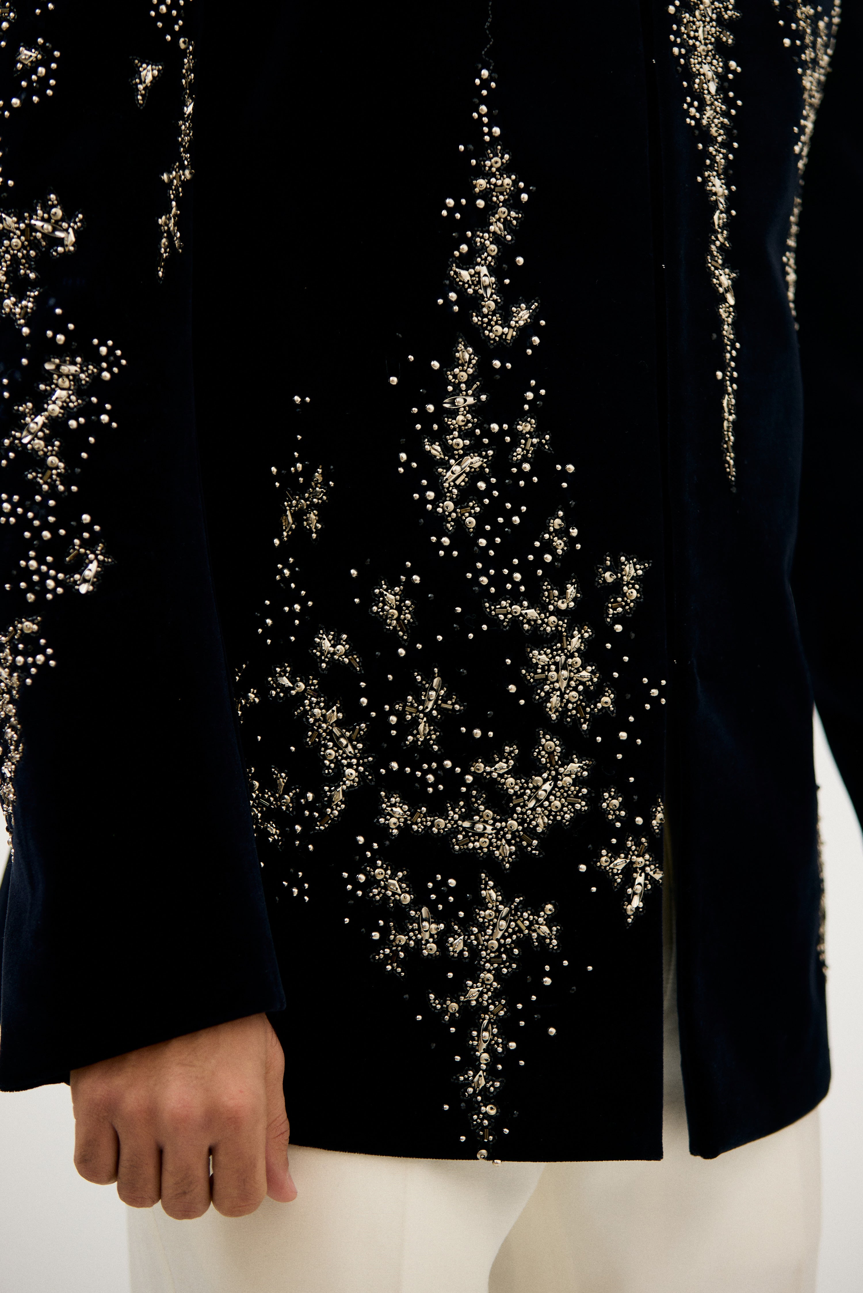Sheeshmahal Beaded Velvet Bandhgala