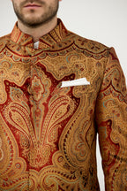 Nawab-e-Paisley Velvet Bandhgala