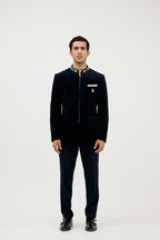 Noor-e-Velvet Zip-Closure Bandhgala