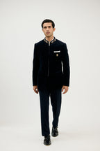 Noor-e-Velvet Zip-Closure Bandhgala