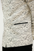 Naqsh-e-Noor Black Dori Lace Pattern Bandhgala