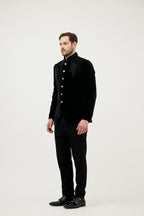 Regalia Velvet French Knot Beaded Bandhgala