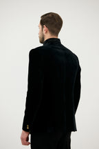 Regalia Velvet French Knot Beaded Bandhgala