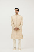 Signature Nawabi Resham Beads Sherwani With Plain Kurta Set