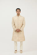 Signature Nawabi Resham Beads Sherwani With Plain Kurta Set