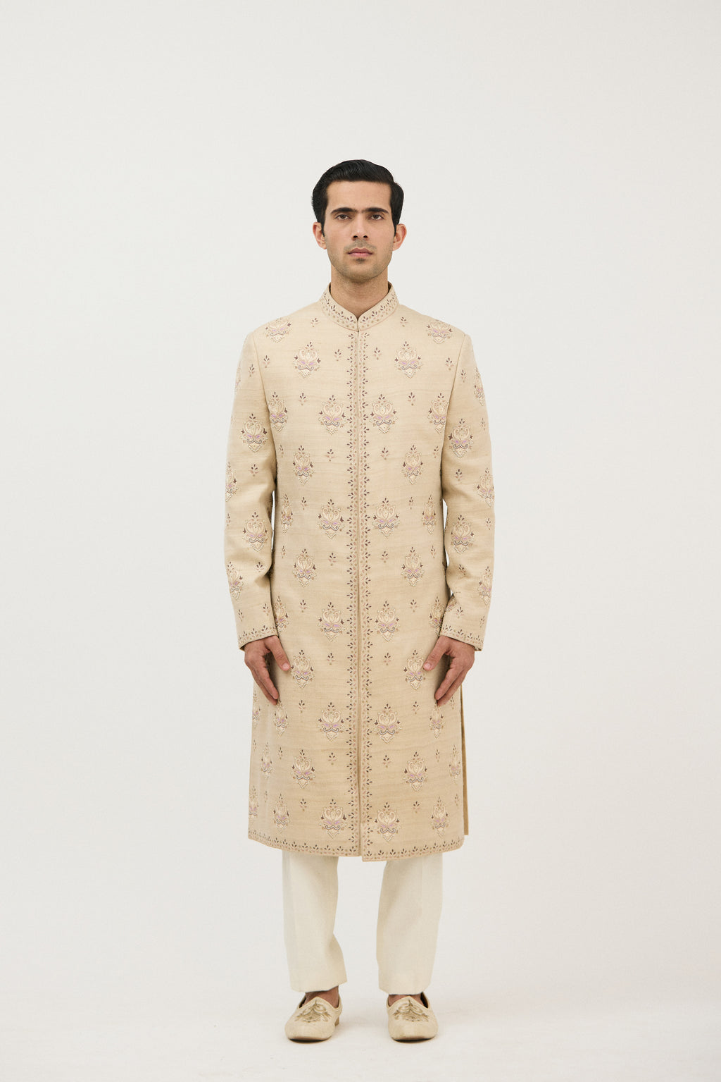Grand Royale Hand Resham Sherwani With Kurta Set