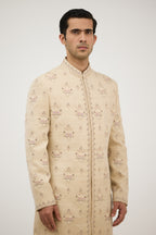 Grand Royale Hand Resham Sherwani With Kurta Set