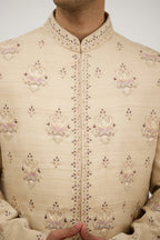 Grand Royale Hand Resham Sherwani With Kurta Set