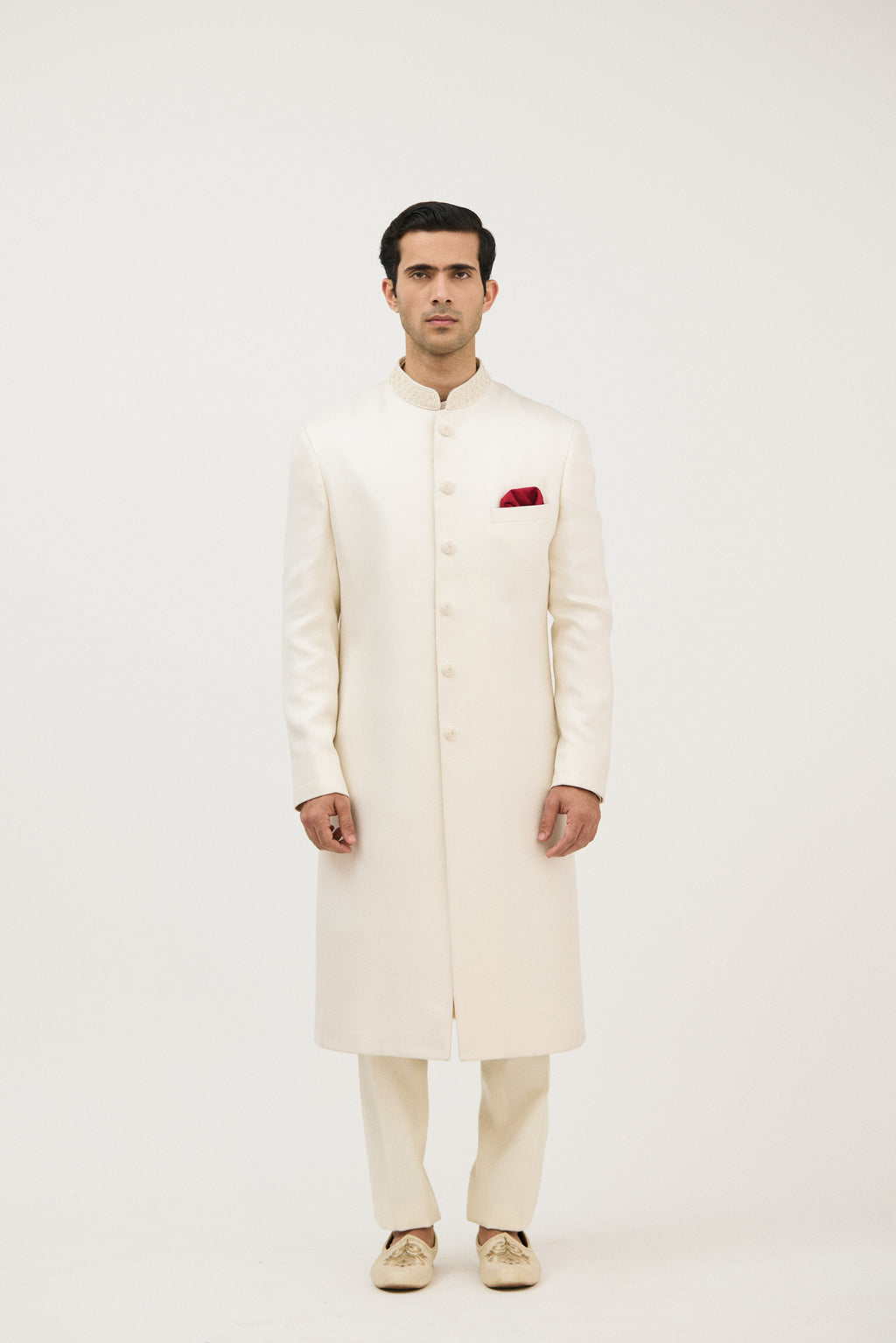 Shahi Beads Embellished French Knot Sherwani