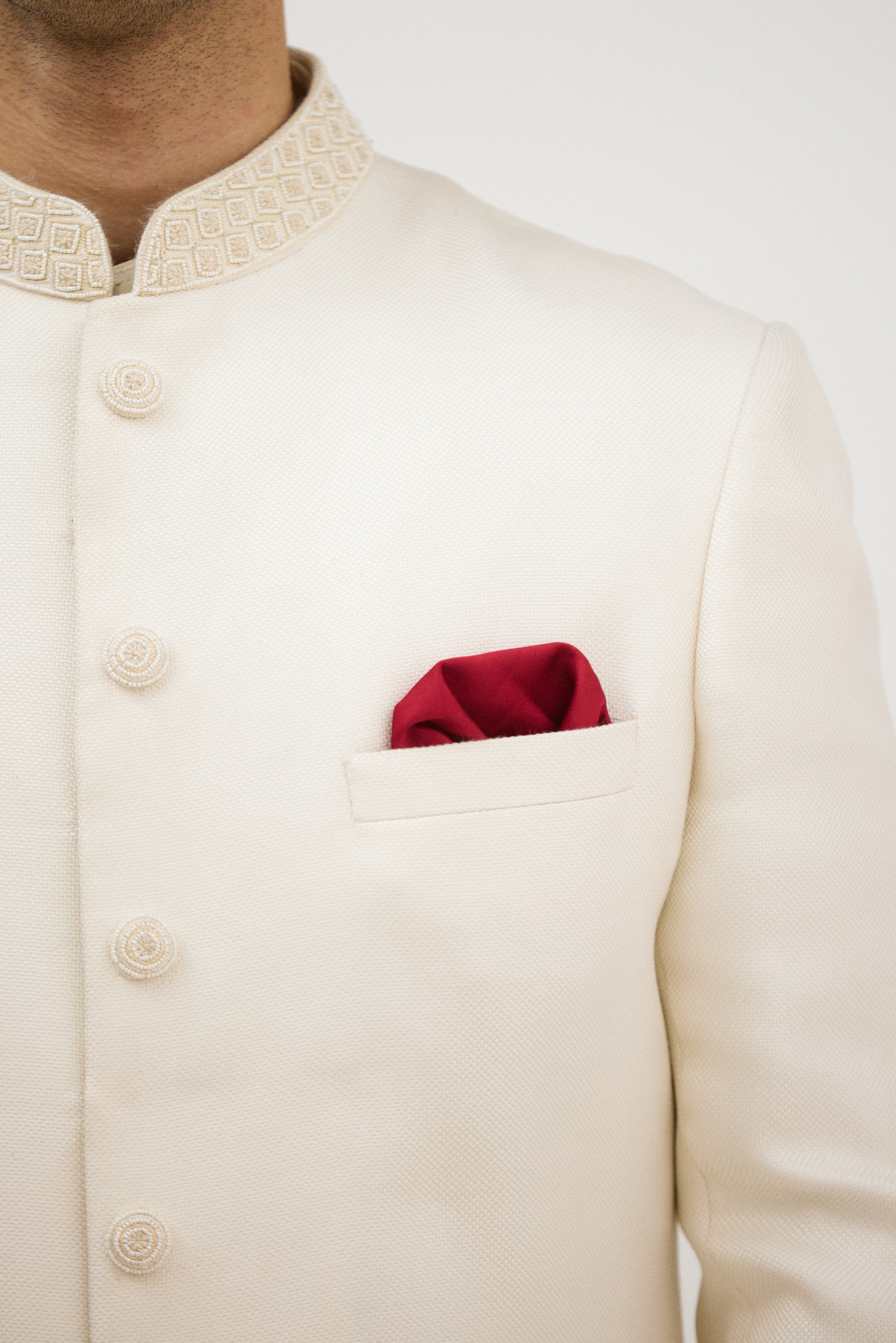 Shahi Beads Embellished French Knot Sherwani