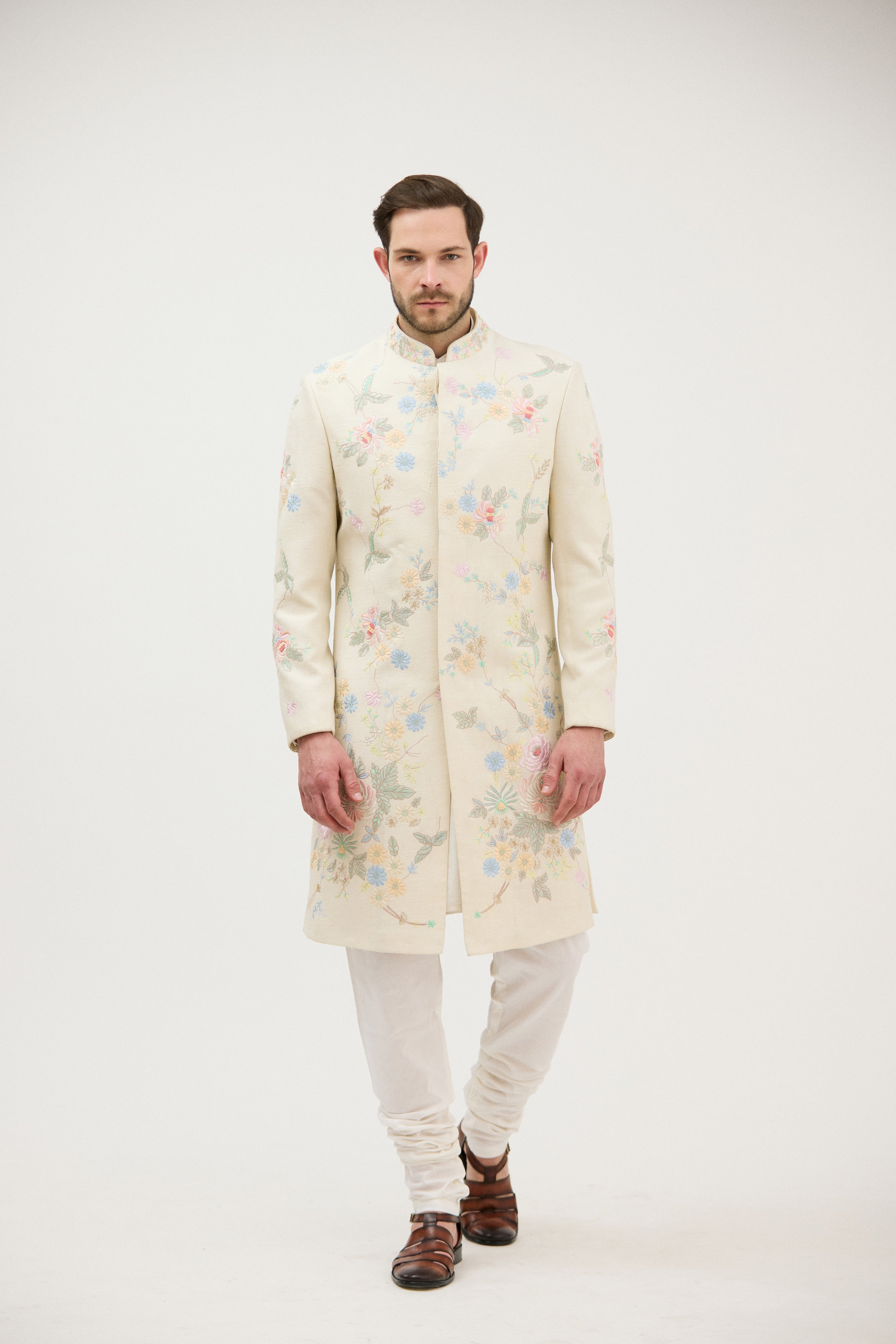 Zariya-e-Rang Resham Sherwani With Kurta Set