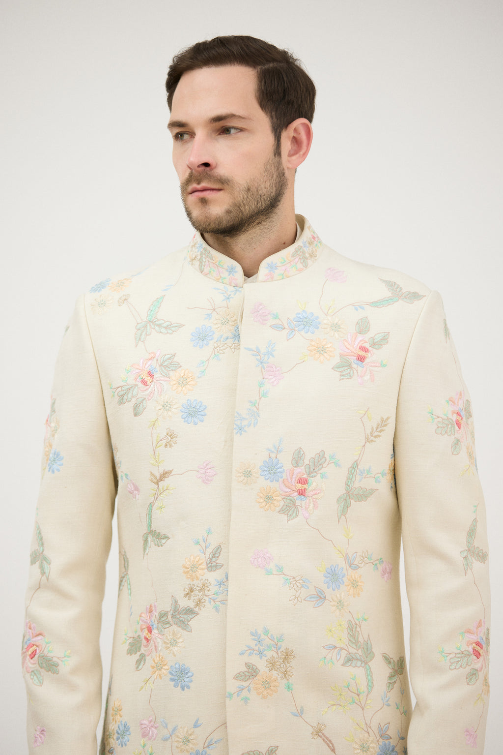 Zariya-e-Rang Resham Sherwani With Kurta Set