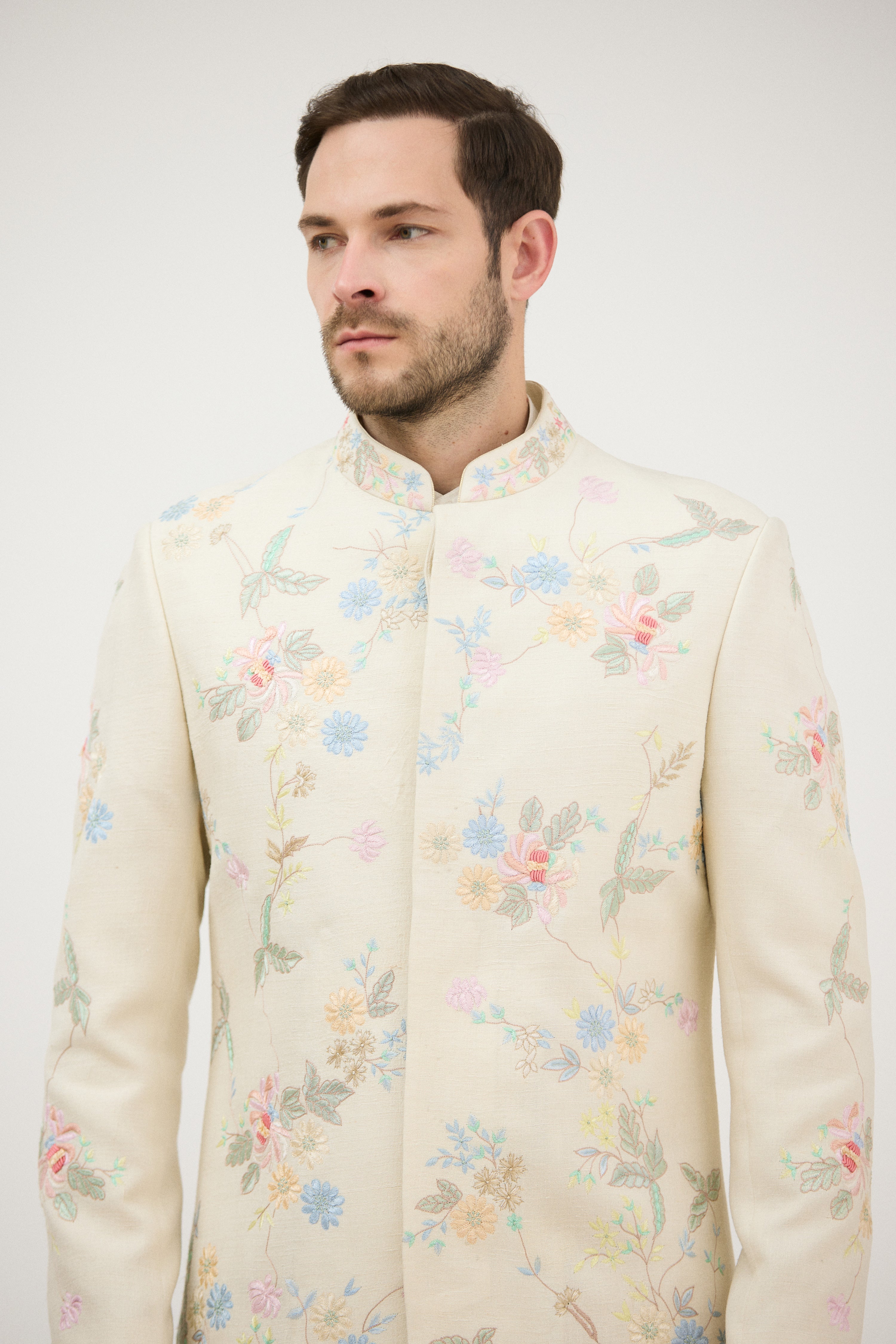 Zariya-e-Rang Resham Sherwani With Kurta Set