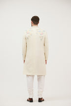 Shehzaada Multicolou Resham Sherwani With Kurta Set