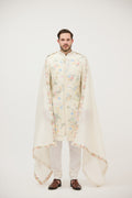 Shehzaada Multicolou Resham Sherwani With Kurta Set