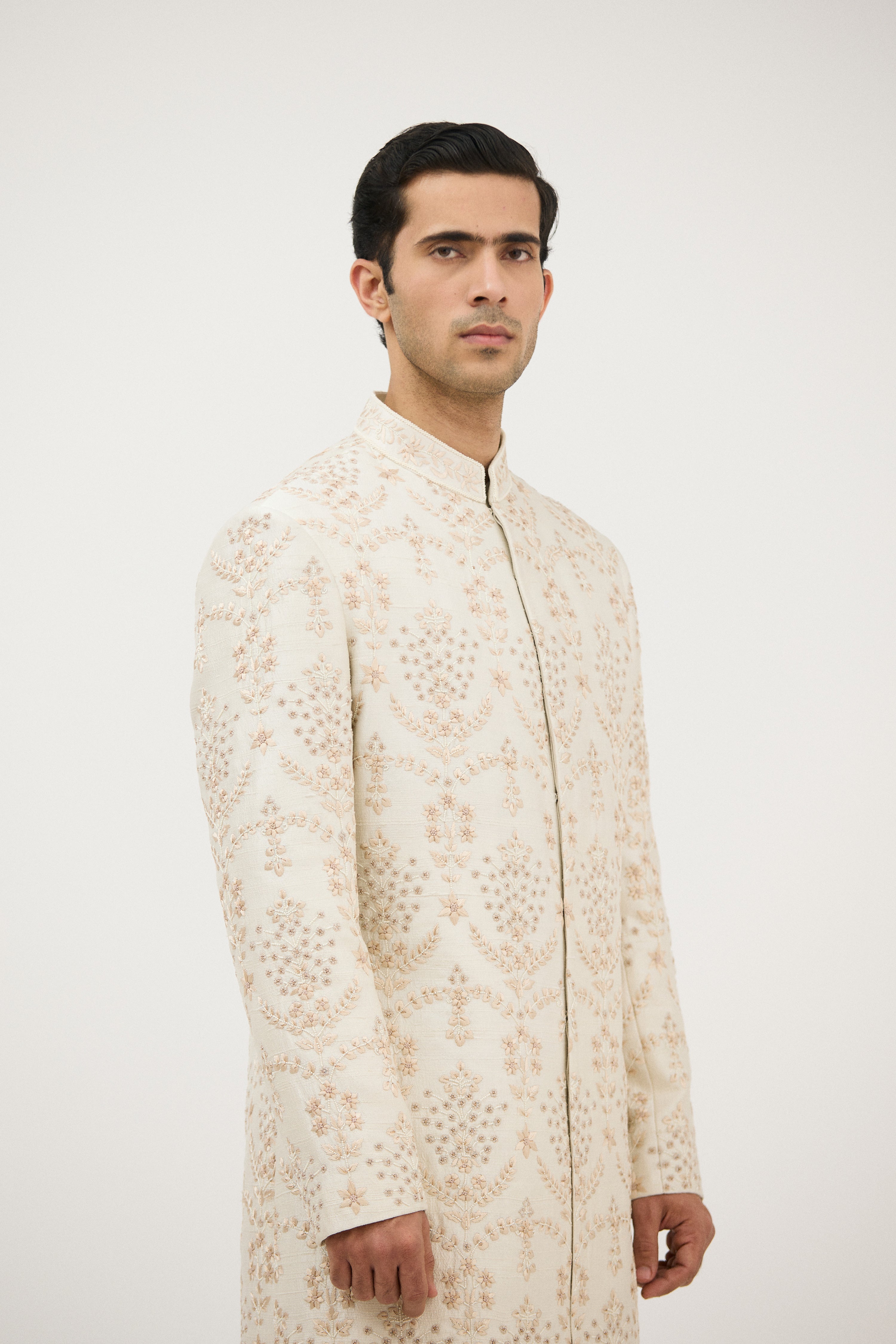 Zari Luxe Embellished Sherwani With Kurta Set