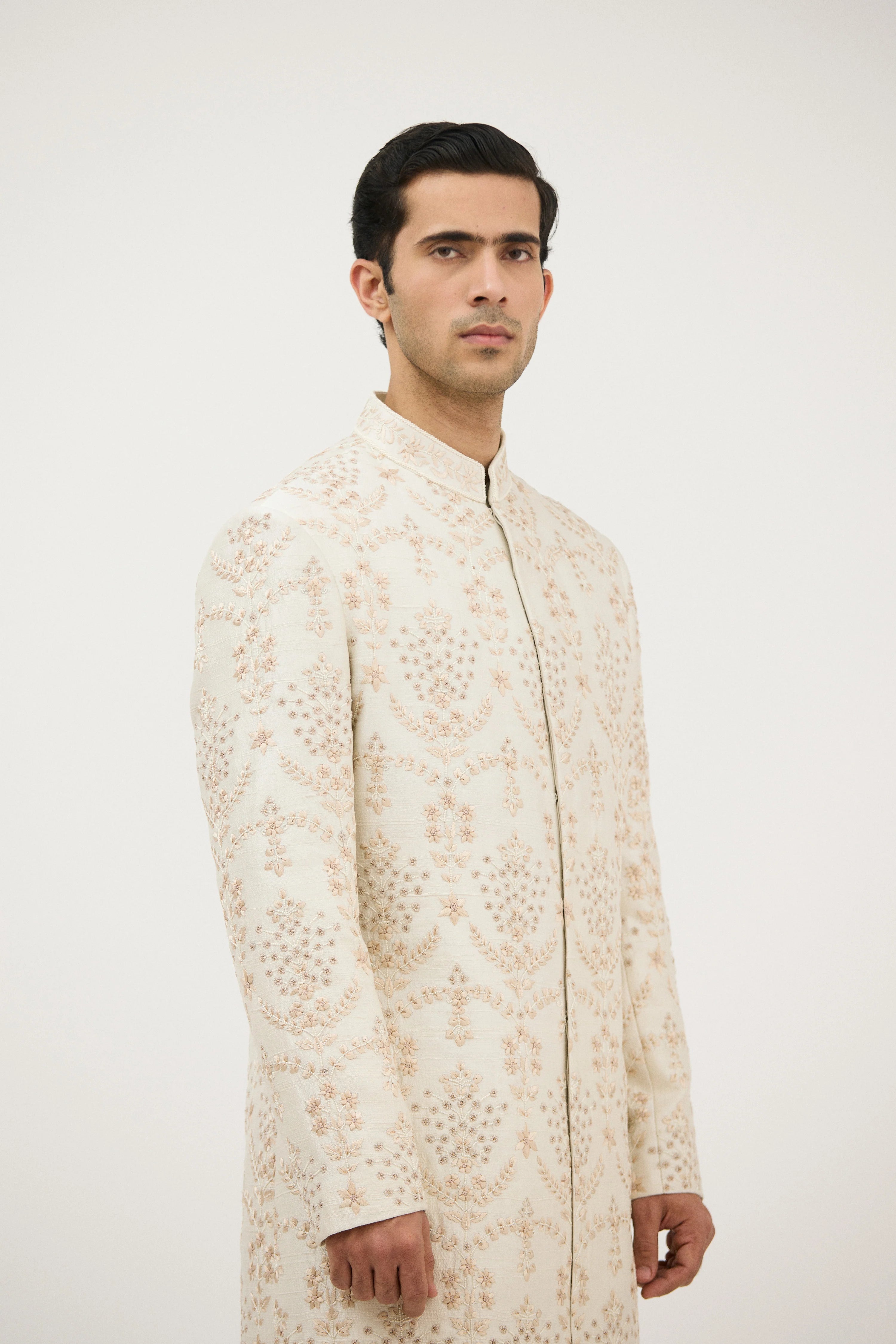 Atelier Maharaja Hand-Resham Sherwani With Kurta Set