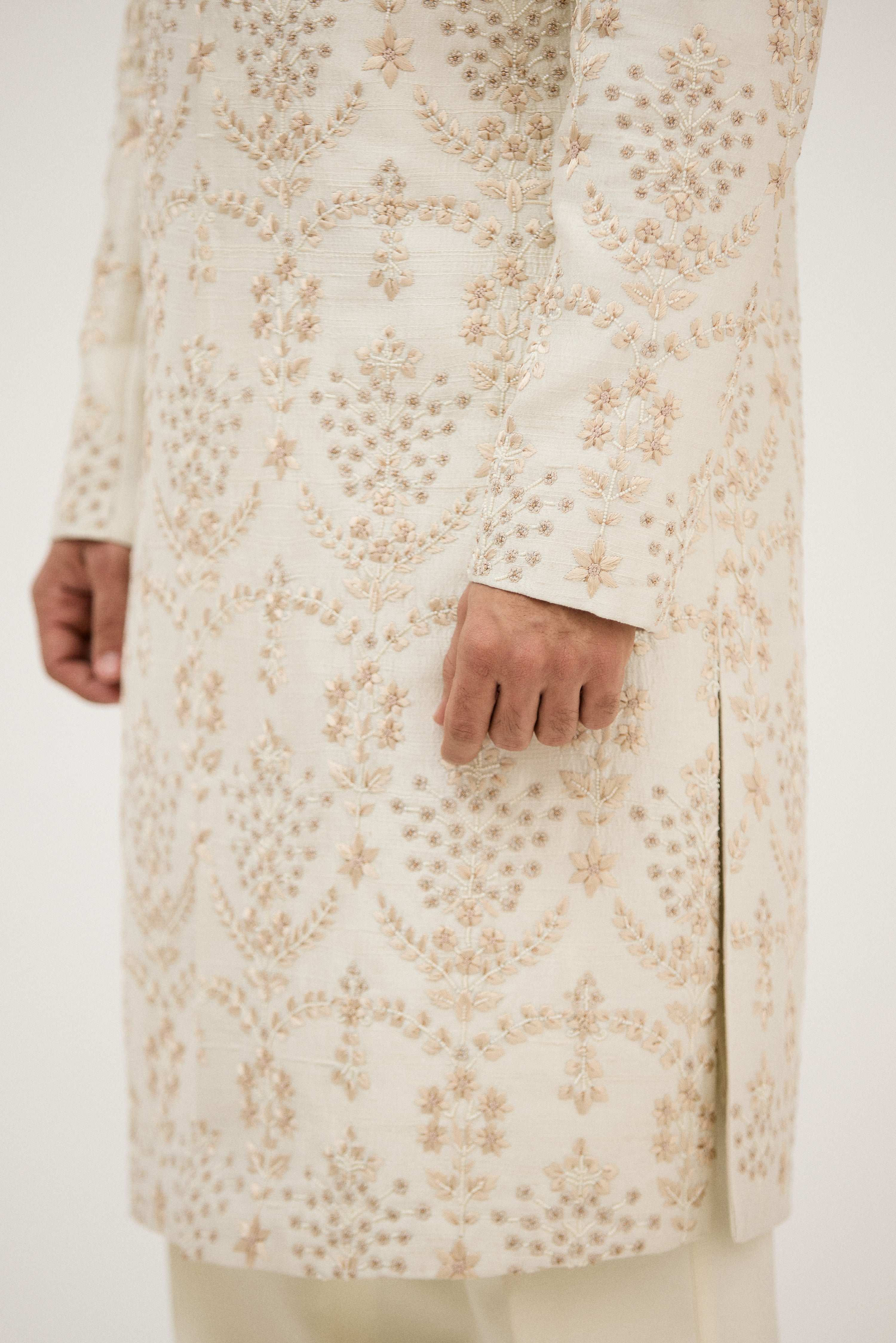 Zari Luxe Embellished Sherwani With Kurta Set