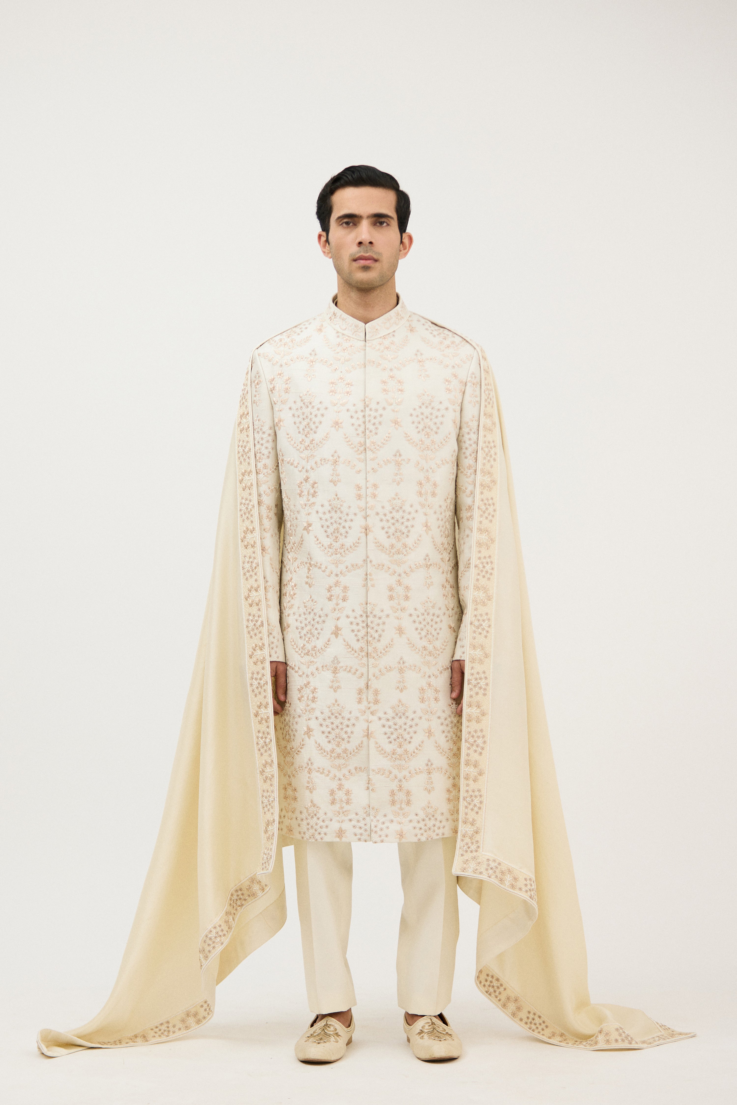 Zari Luxe Embellished Sherwani With Kurta Set