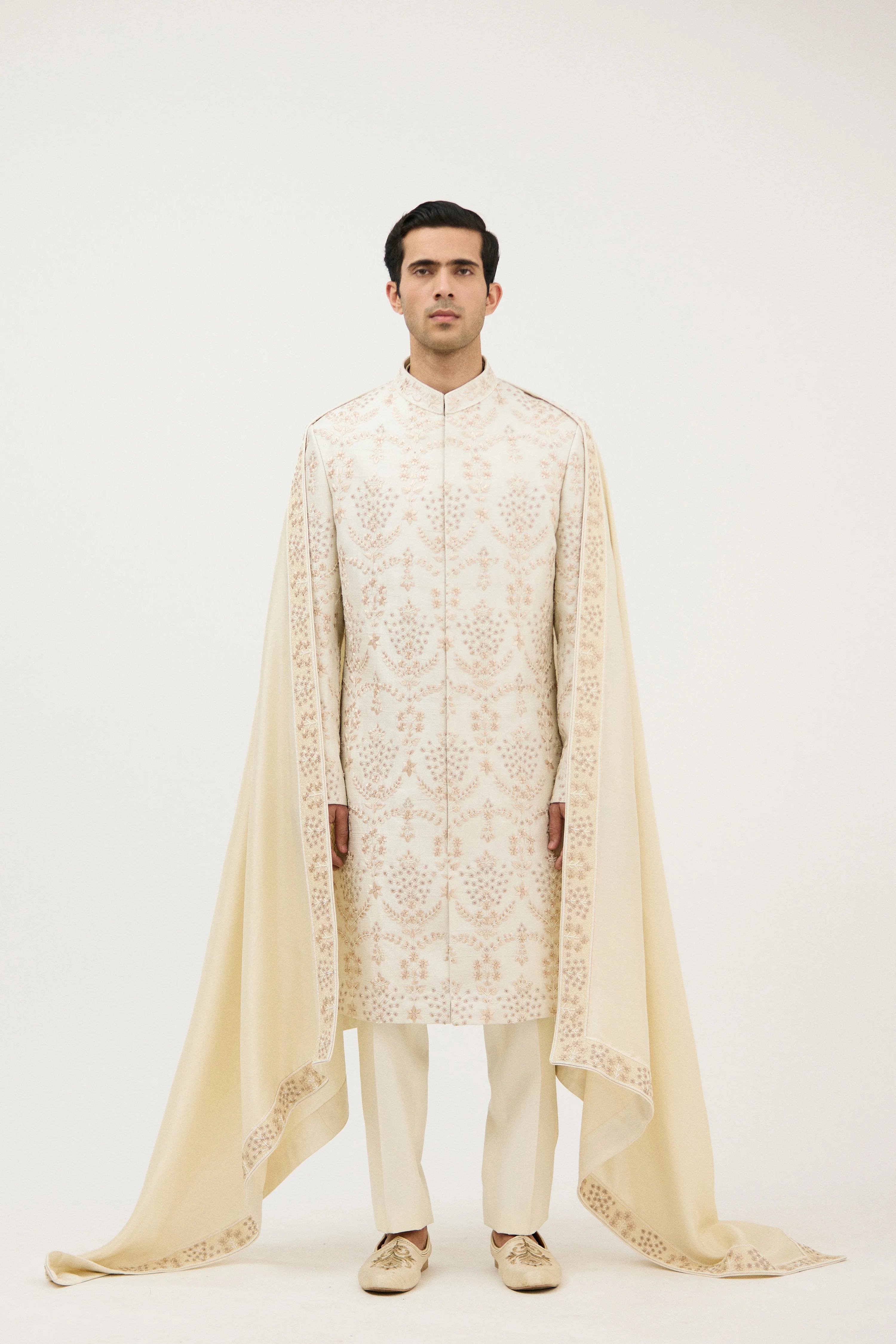 Atelier Maharaja Hand-Resham Sherwani With Kurta Set