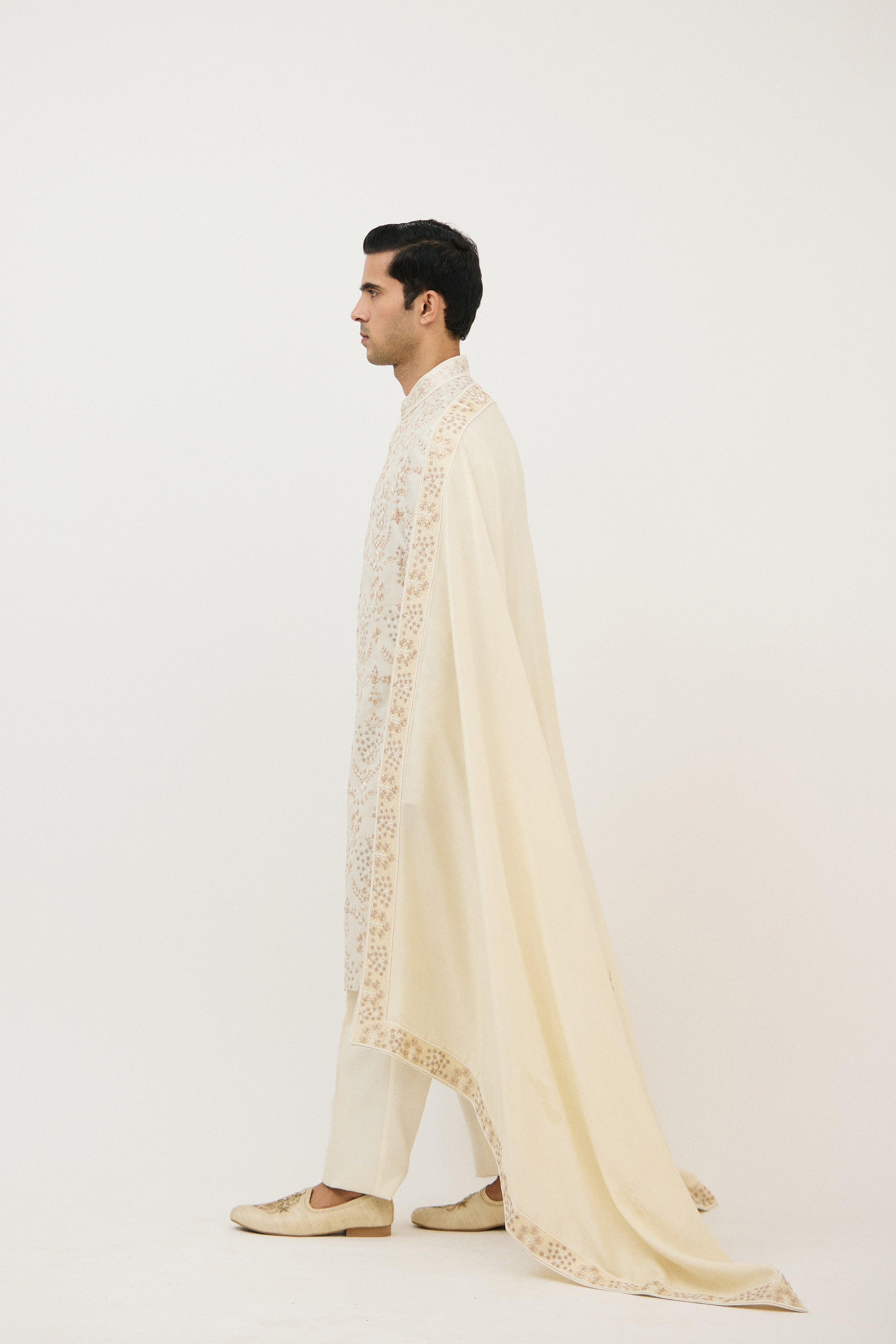 Atelier Maharaja Hand-Resham Sherwani With Kurta Set