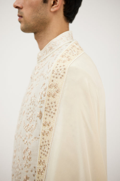 Atelier Maharaja Hand-Resham Sherwani With Kurta Set