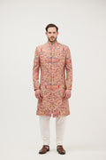 Pharsi Elegance Hand Resham Sherwani With Kurta Set