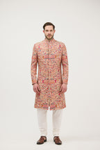 Pharsi Elegance Hand Resham Sherwani With Kurta Set