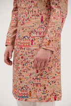 Pharsi Elegance Hand Resham Sherwani With Kurta Set