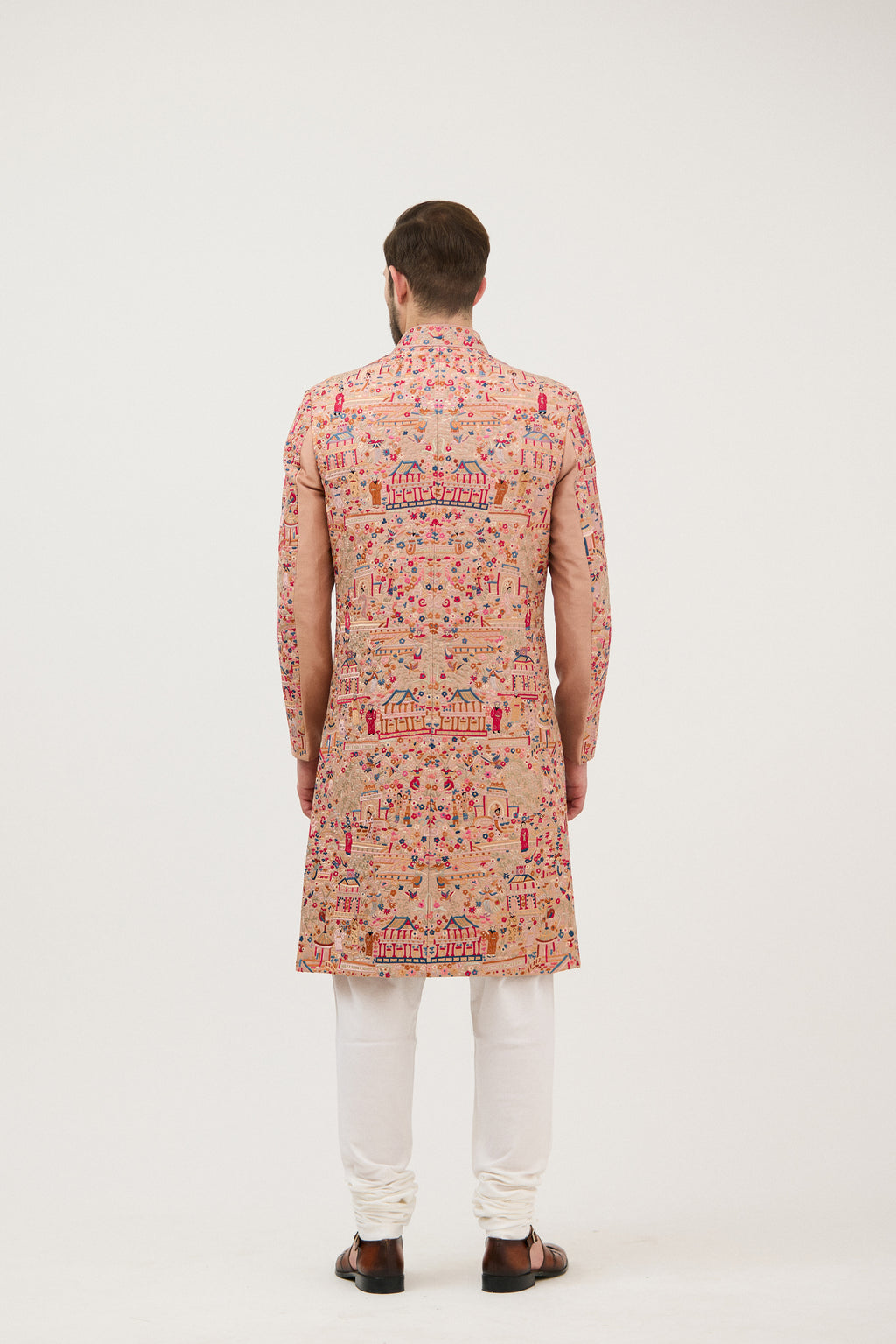 Pharsi Elegance Hand Resham Sherwani With Kurta Set