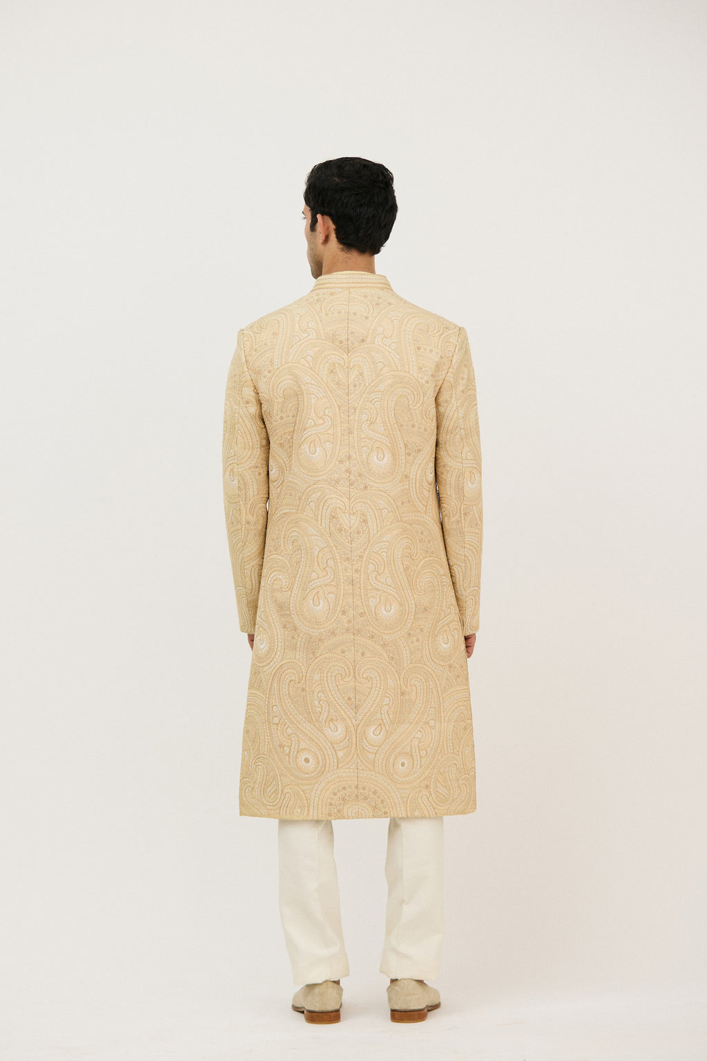The Grand Nawab Resham & Zari Embroidered Sherwani With Kurta Set