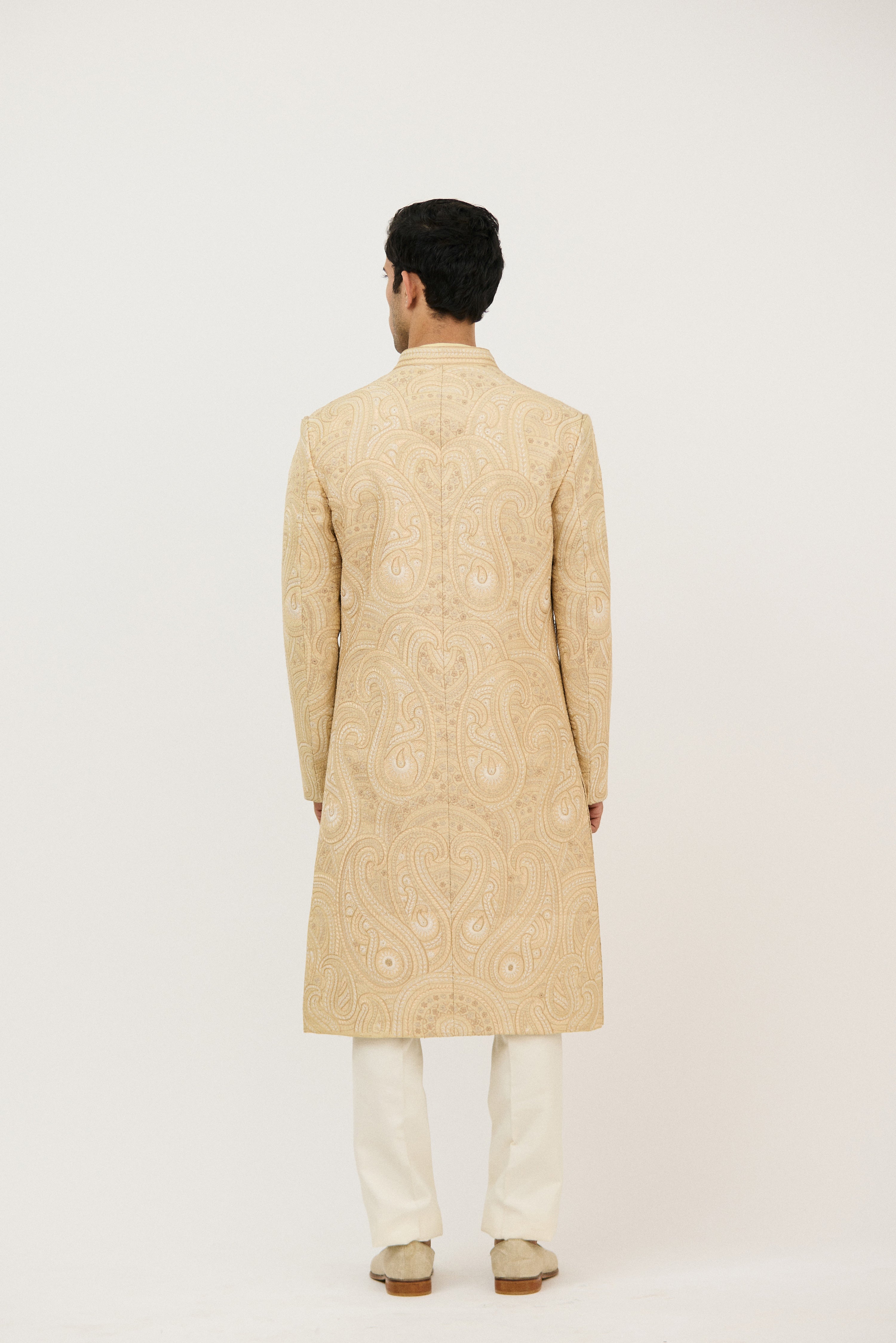 The Grand Nawab Resham & Zari Embroidered Sherwani With Kurta Set