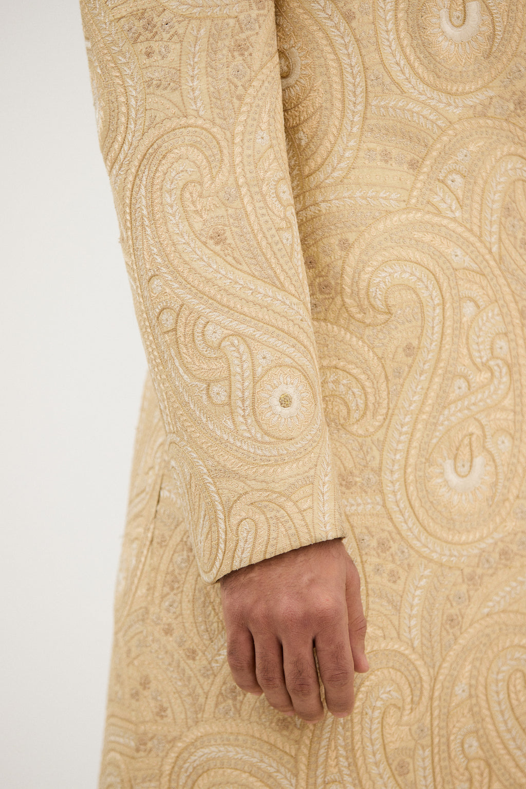 The Grand Nawab Resham & Zari Embroidered Sherwani With Kurta Set