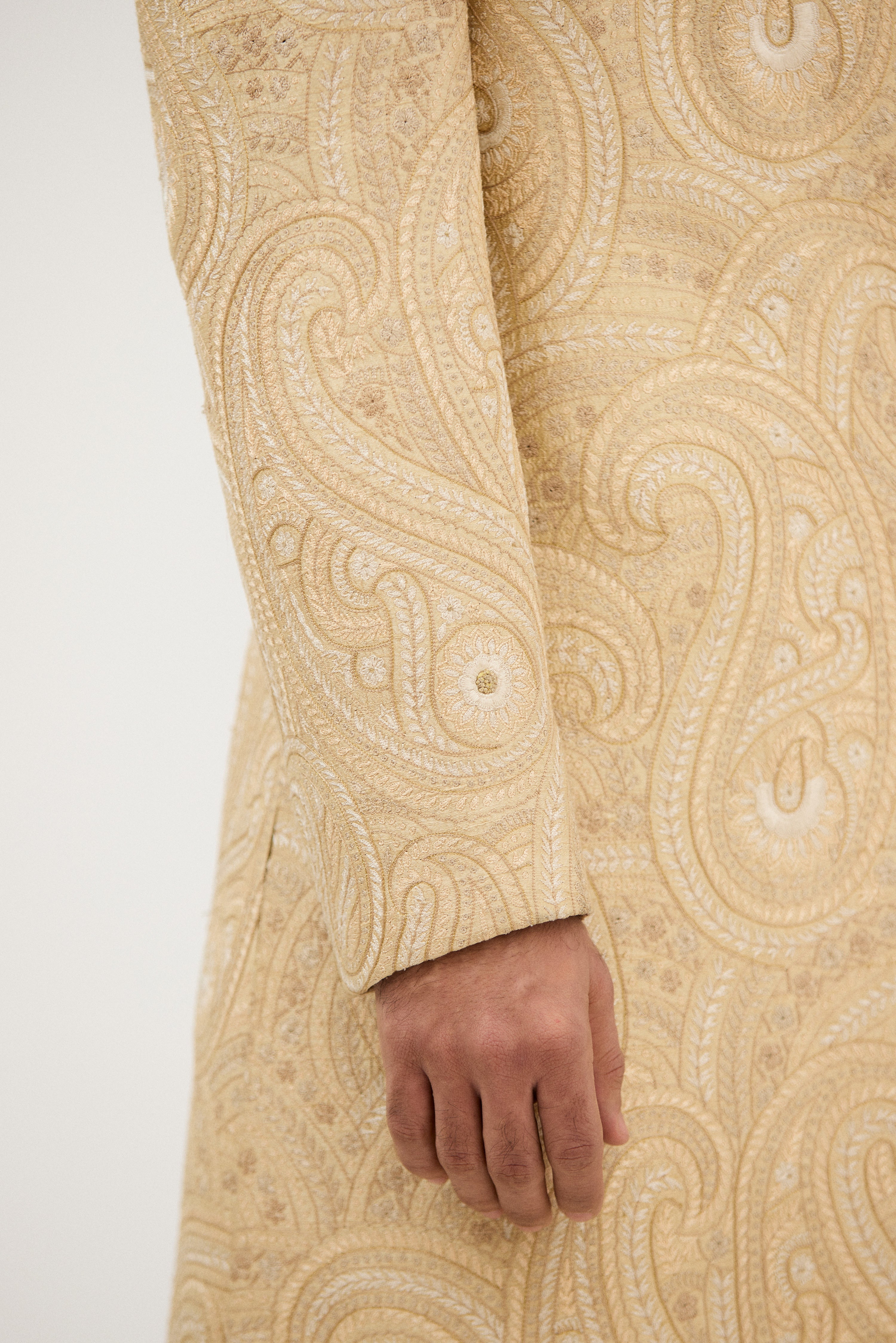 The Grand Nawab Resham & Zari Embroidered Sherwani With Kurta Set