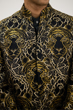 The Royal Tiger Lace Signature V-Neck Indo Western