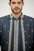 Naqsh-e-Darbar Royal Front Open Dabka Achkan Sherwani with Kurta Set