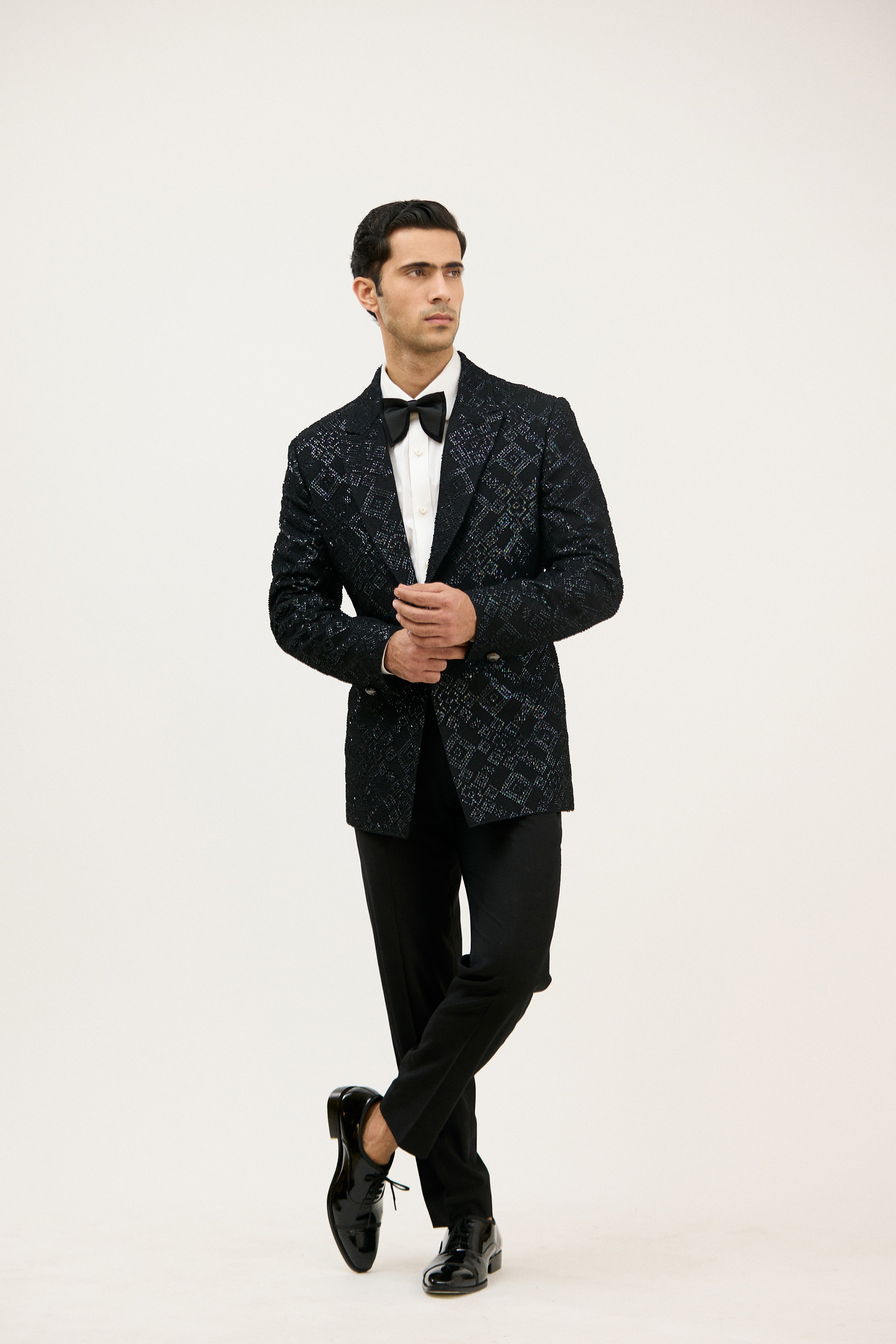 Shahi Resham Thread Jaal with Sequins Tuxedo
