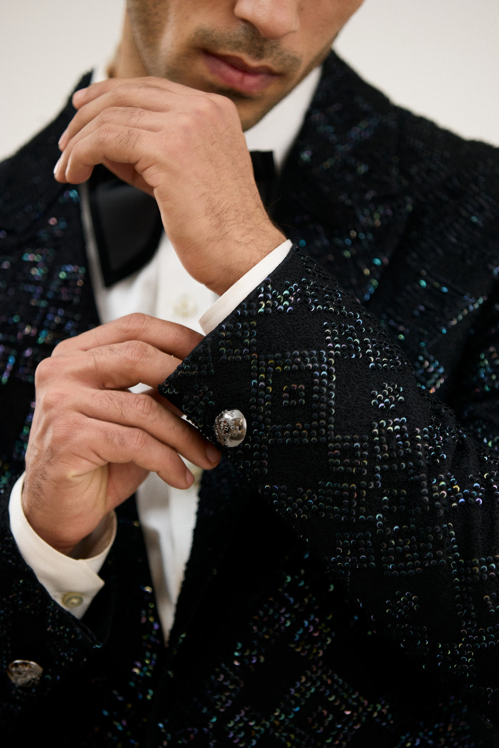 Shahi Resham Thread Jaal with Sequins Tuxedo
