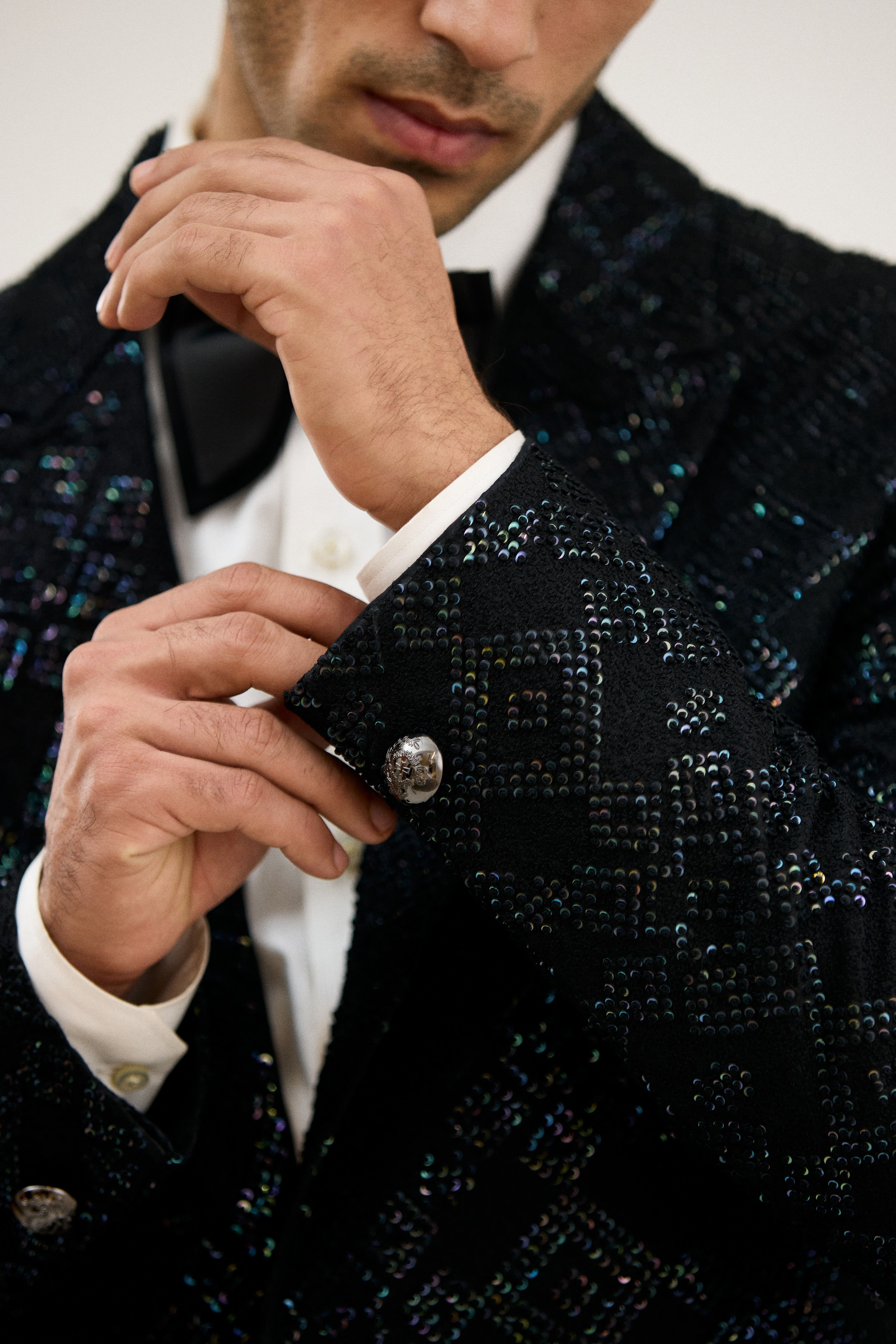 Shahi Resham Thread Jaal with Sequins Tuxedo