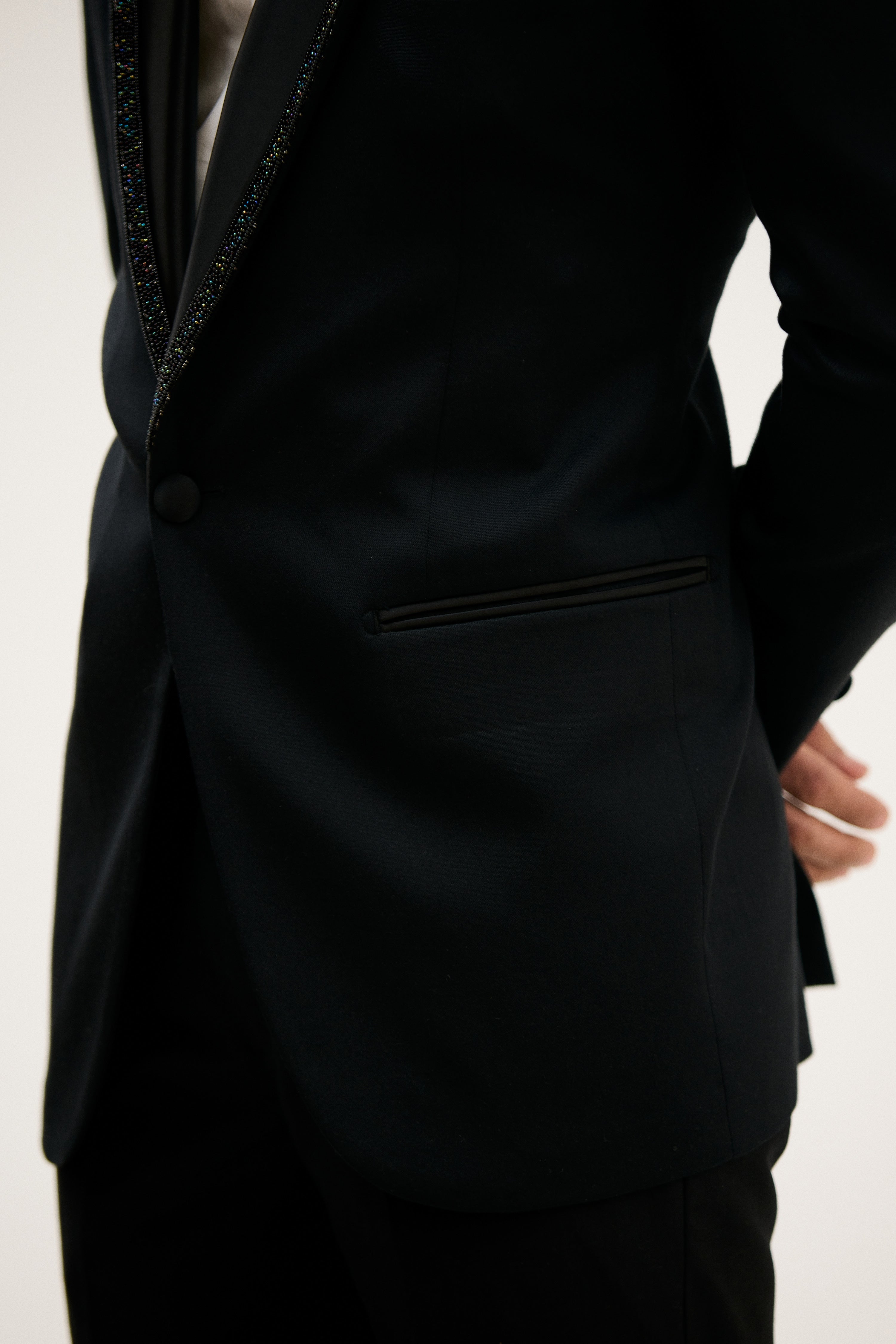 Shehzada-e-Beaded Lapel Tuxedo