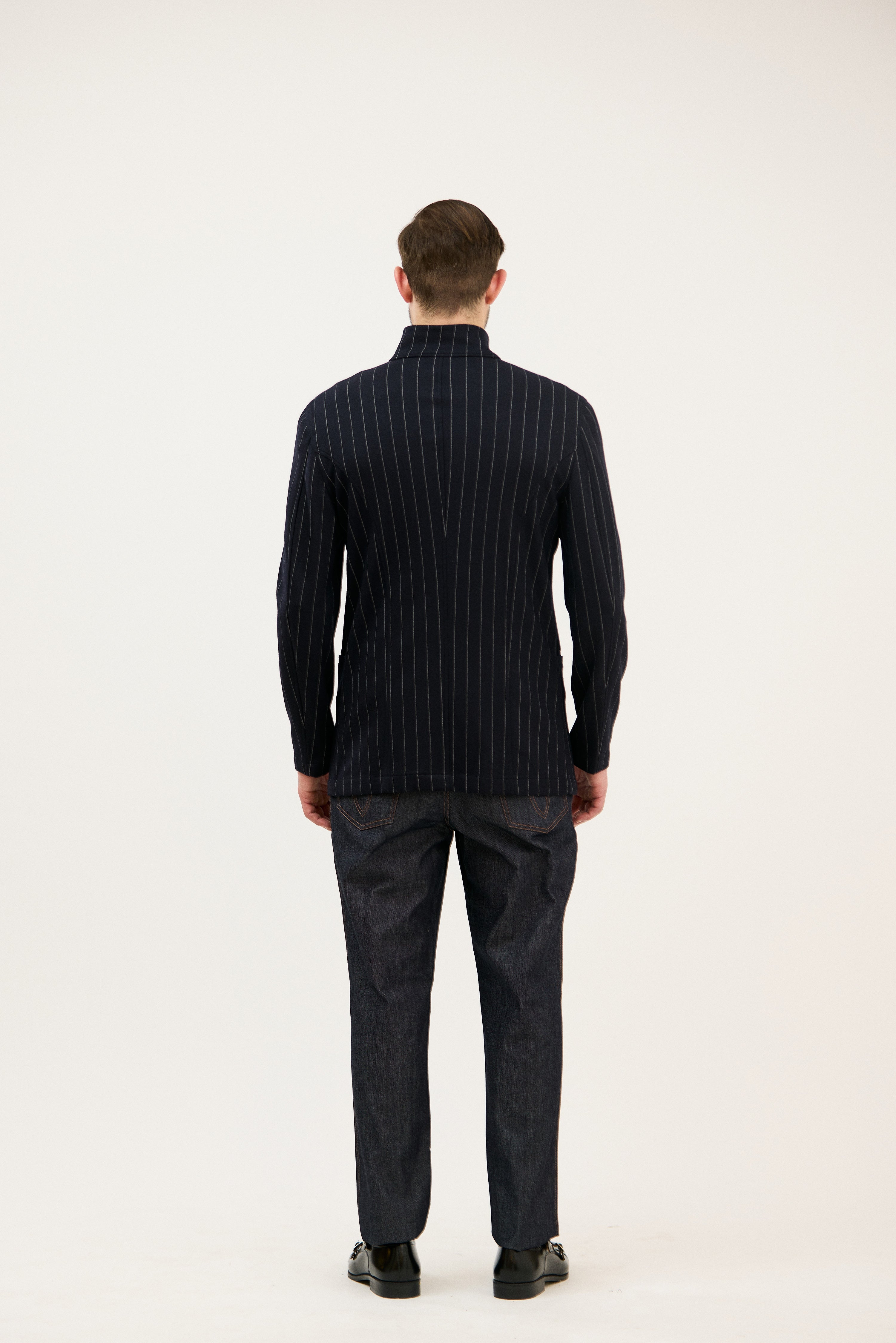 Tehzeeb High-Neck Placket Jacket